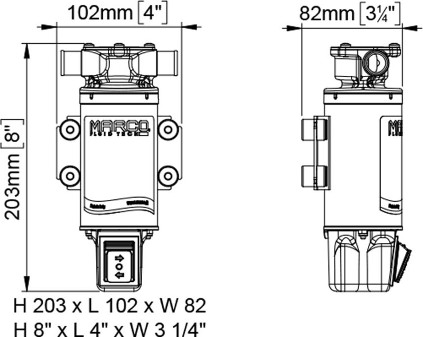 Marco Wasserpumpen-Set UP1-JR, rechts-/linkslauf 12V, 1.680 L/h., 148,24 €