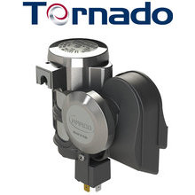TORNADO Kompaktes zweiton Horn verchromt+integriertem Kompressor